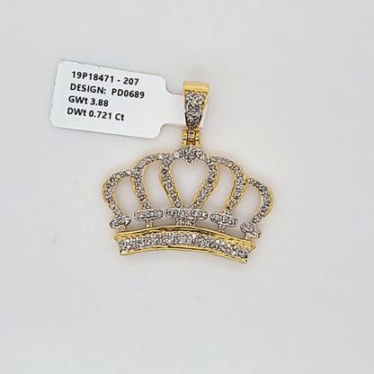 Crown Diamond Pendant