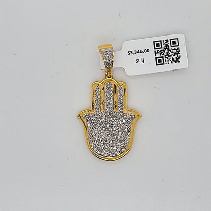Hamza Hand Diamond Pendant