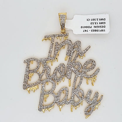 Im Broke Baby Diamond Pendant