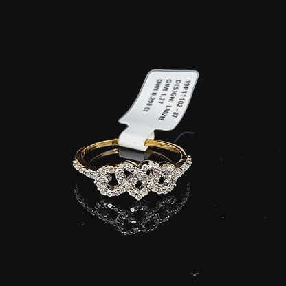 Infinity Heart Shape Ladies Diamond Ring