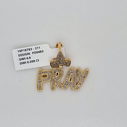 Pray Diamond Pendant