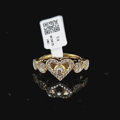 Heart Shape Ladies Diamond Ring