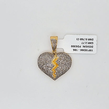 Broken Heart Diamond Pendant