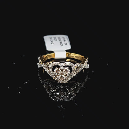 Heart Shape Ladies Diamond Ring