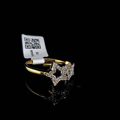 Double Star Shape Ladies Diamond Ring
